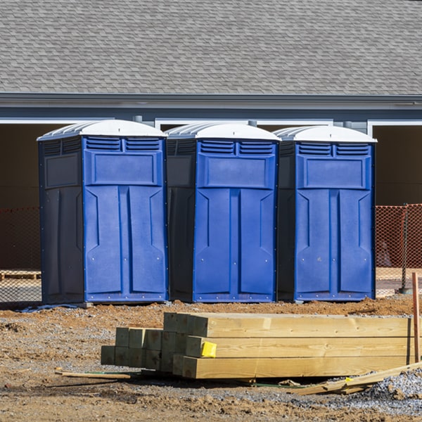 how often are the portable toilets cleaned and serviced during a rental period in Hillsdale Illinois